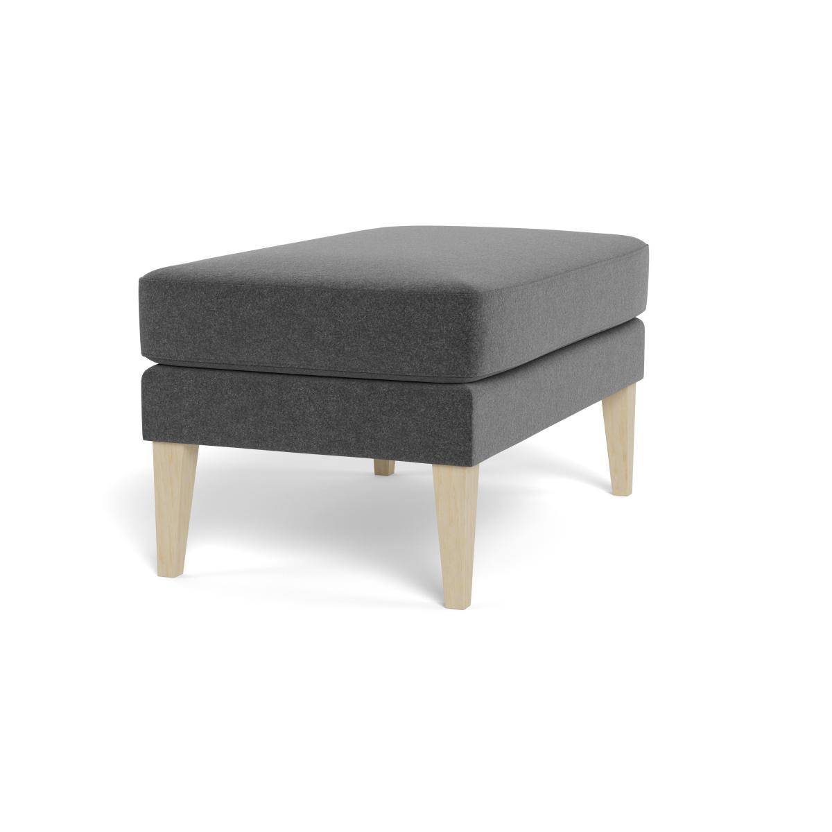Heal's Richmond Ottoman Melton Wool Granite Natural Ash Feet - Heal's UK Furniture – image 2