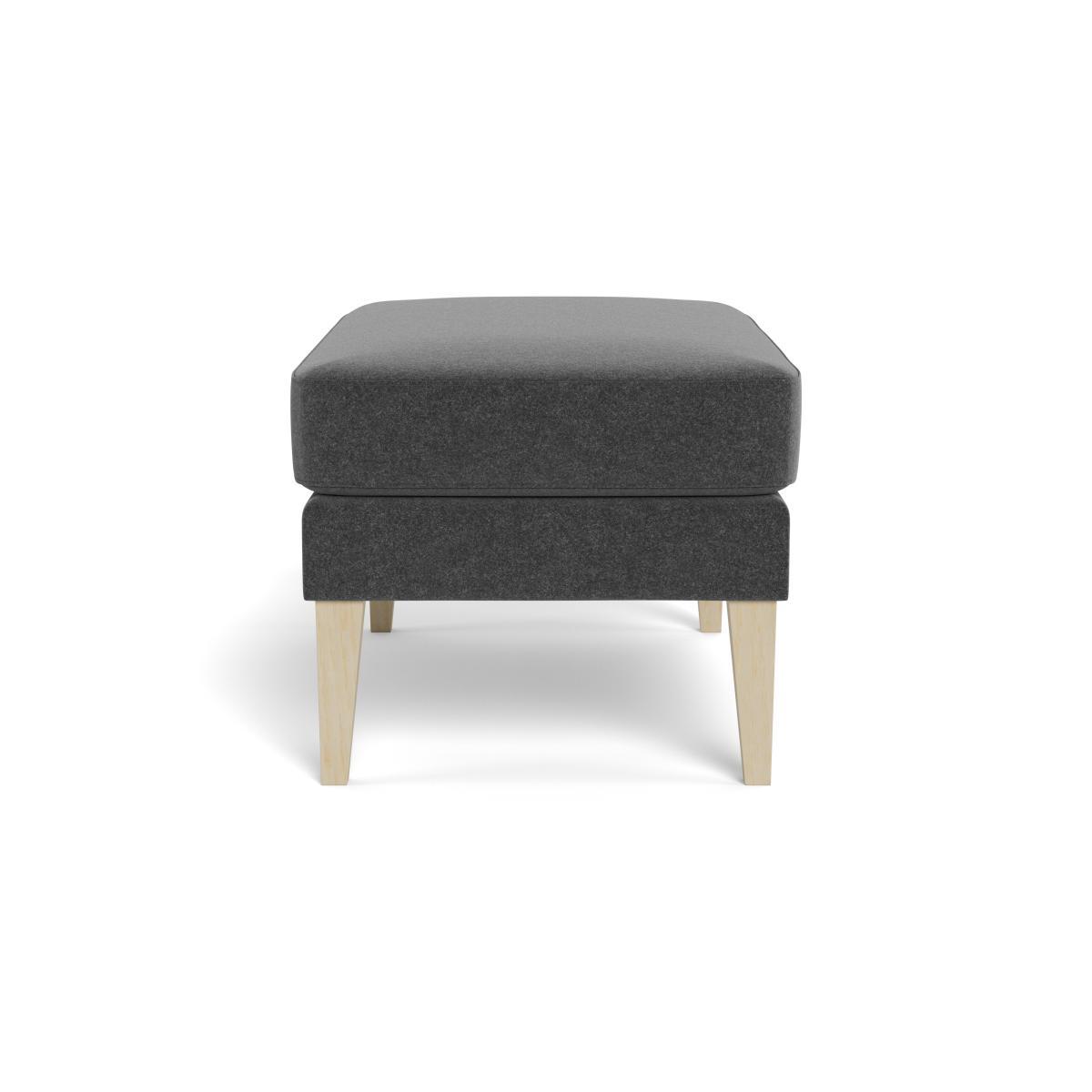 Heal's Richmond Ottoman Melton Wool Granite Natural Ash Feet - Heal's UK Furniture – image 3