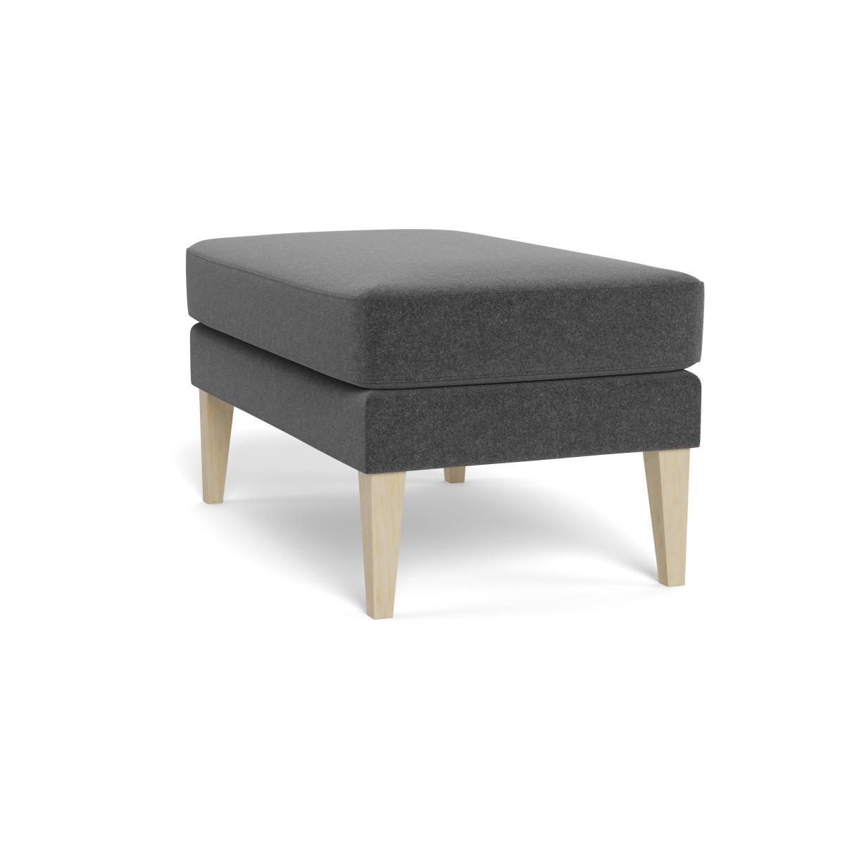 Heal's Richmond Ottoman Melton Wool Granite Natural Ash Feet - Heal's UK Furniture – image 4
