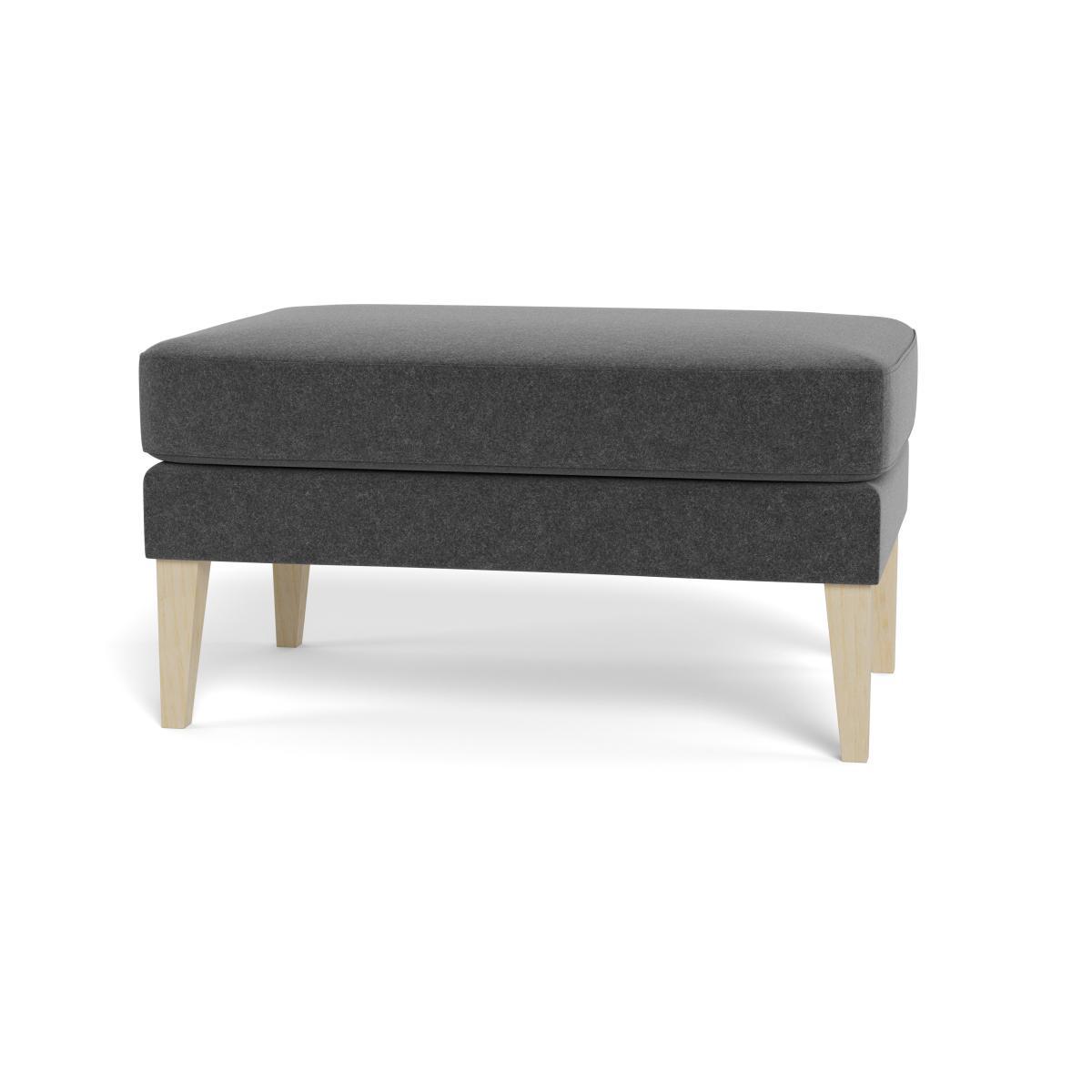 Heal's Richmond Ottoman Melton Wool Granite Natural Ash Feet - Heal's UK Furniture – image 5