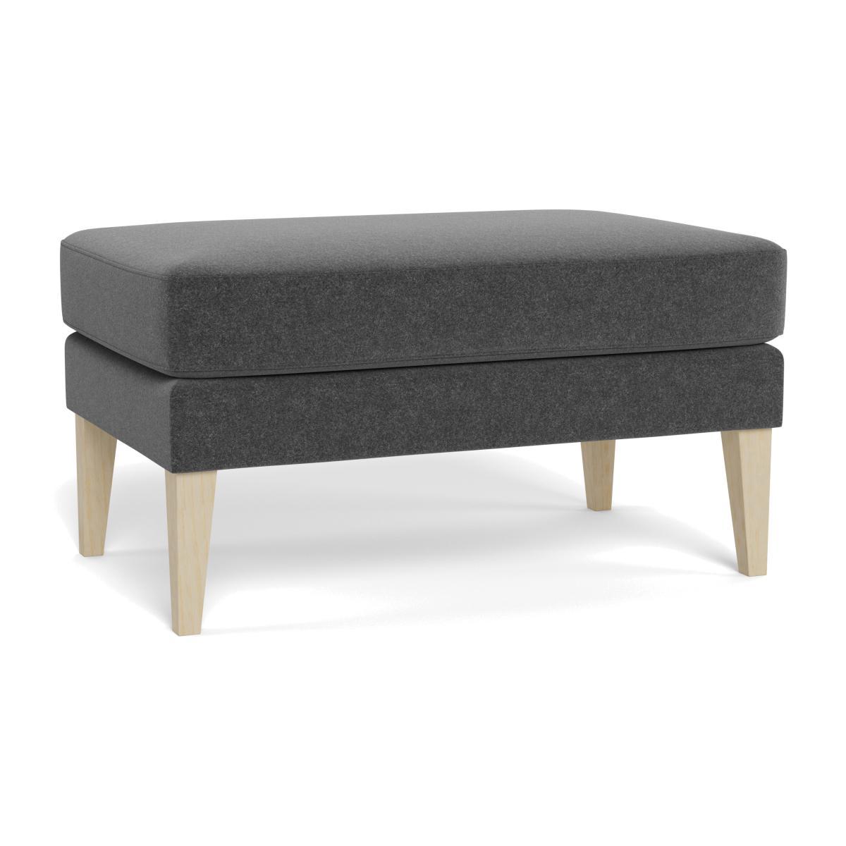 Heal's Richmond Ottoman Melton Wool Granite Natural Ash Feet - Heal's UK Furniture – image 1