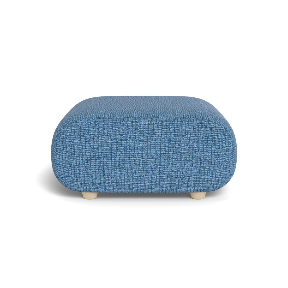 Heal's Lilli Ottoman Tejo Recycled Cobalt Natural Ash Feet - Heal's UK Furniture – image 3