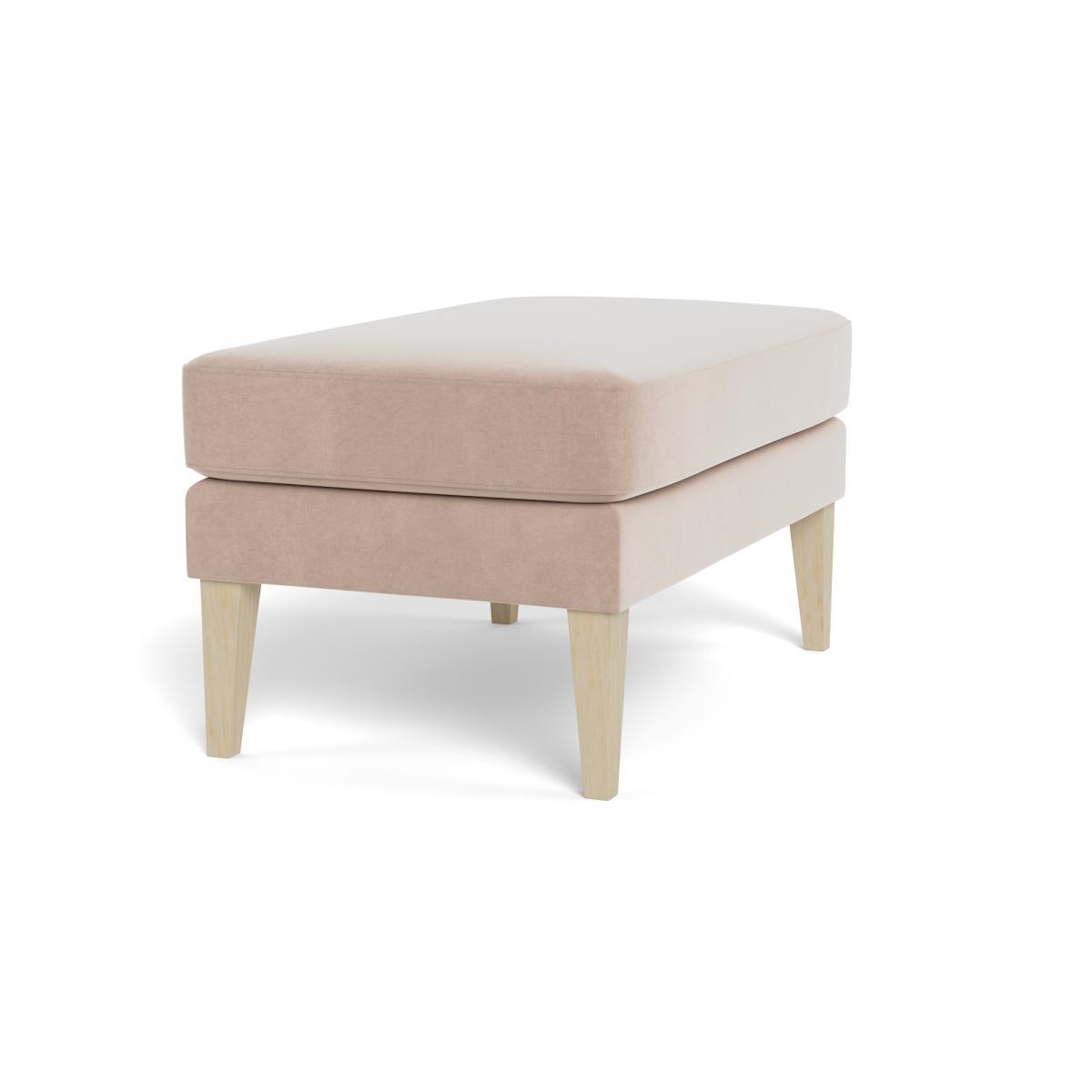 Heal's Richmond Ottoman Smart Velvet Pebble Black Feet - Heal's UK Furniture – image 2