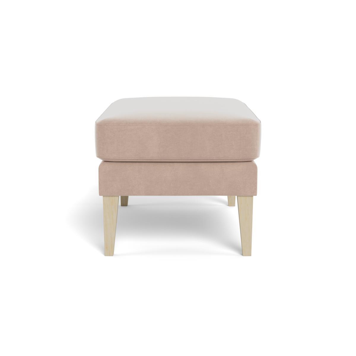 Heal's Richmond Ottoman Smart Velvet Pebble Black Feet - Heal's UK Furniture – image 3