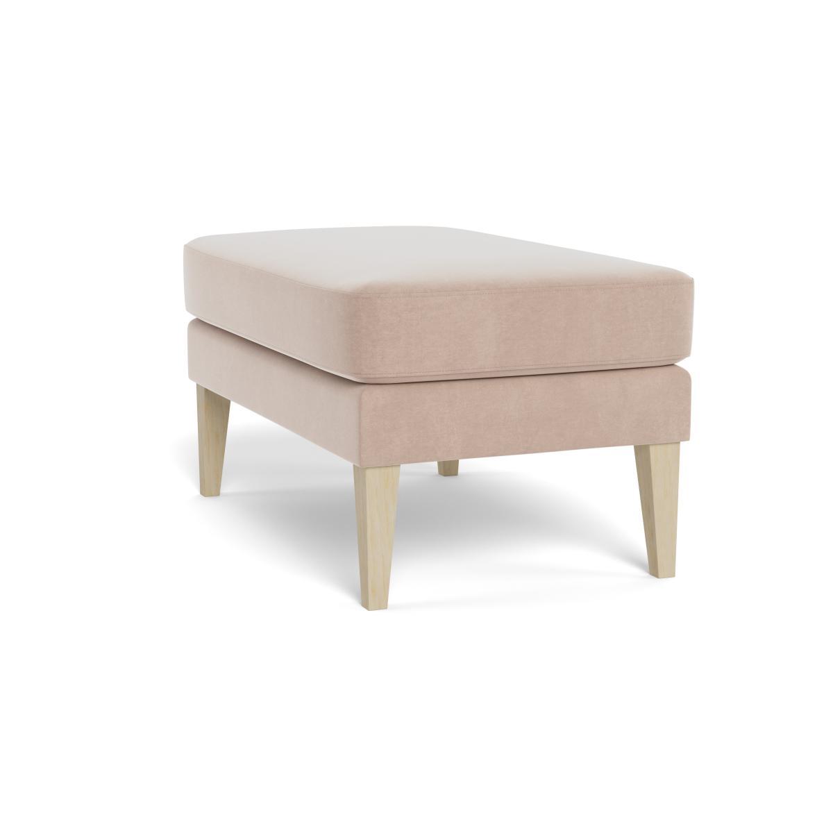 Heal's Richmond Ottoman Smart Velvet Pebble Black Feet - Heal's UK Furniture – image 4