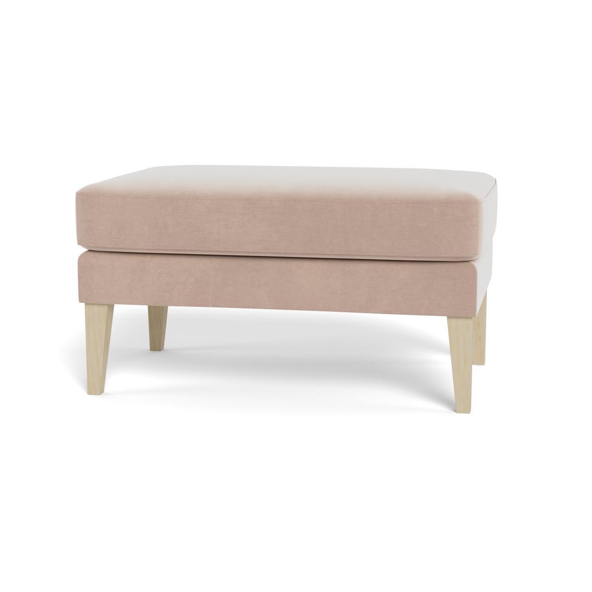 Heal's Richmond Ottoman Smart Velvet Pebble Black Feet - Heal's UK Furniture – image 5