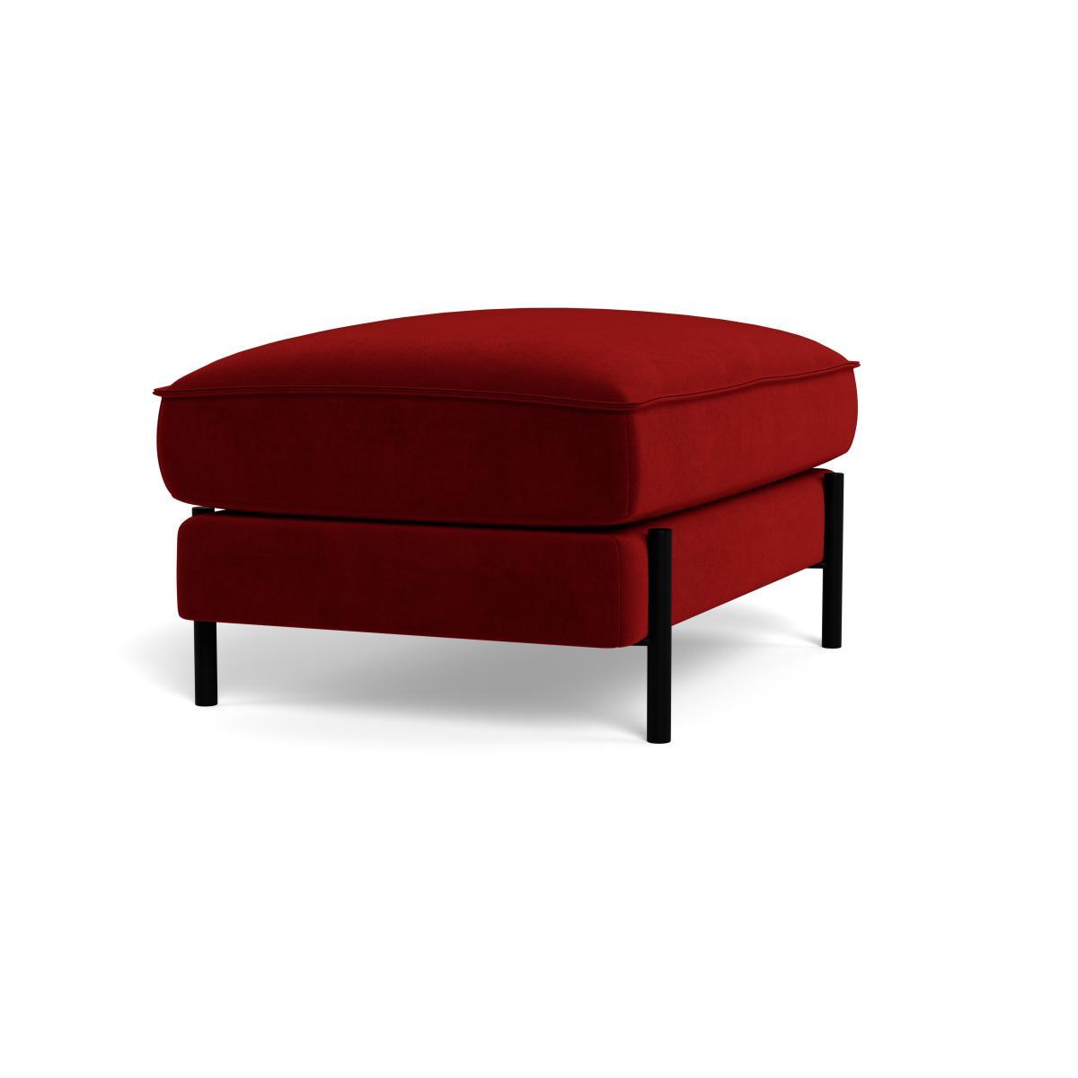 Heal's Tortona Footstool Smart Luxe Velvet Mulberry - Heal's UK Furniture – image 2