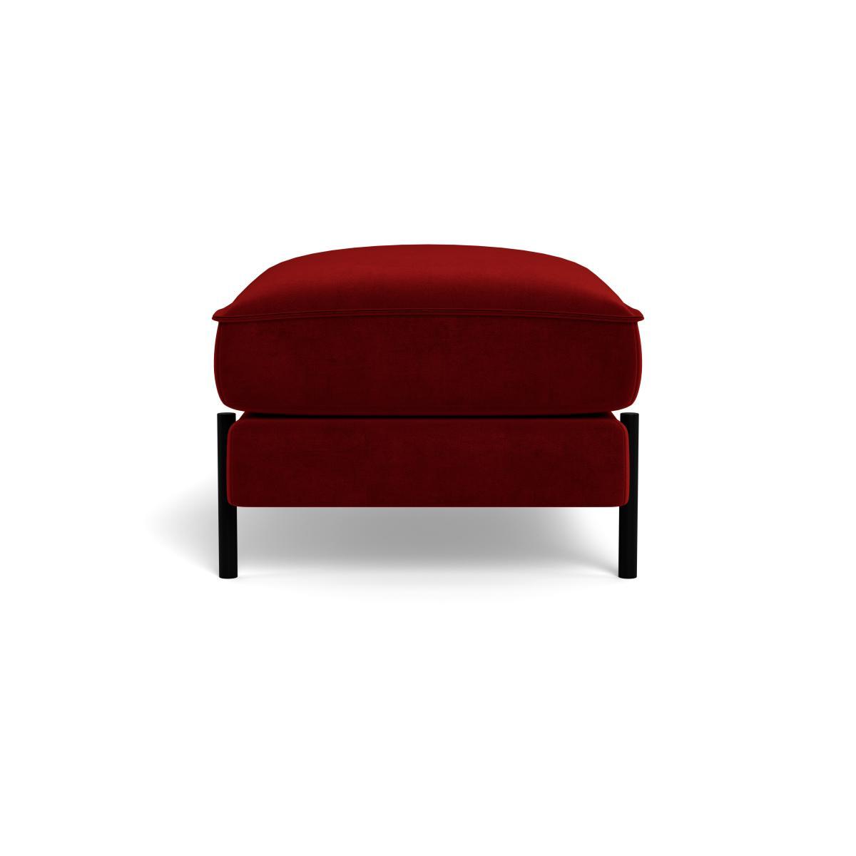 Heal's Tortona Footstool Smart Luxe Velvet Mulberry - Heal's UK Furniture – image 3