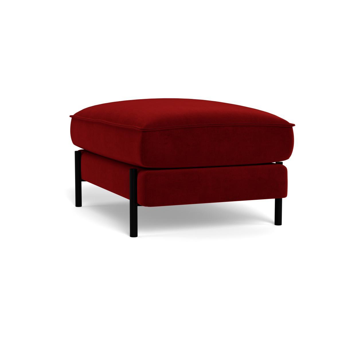 Heal's Tortona Footstool Smart Luxe Velvet Mulberry - Heal's UK Furniture – image 4