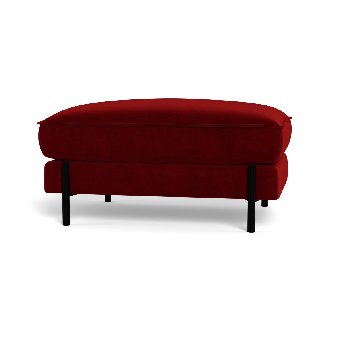 Heal's Tortona Footstool Smart Luxe Velvet Mulberry - Heal's UK Furniture – image 5