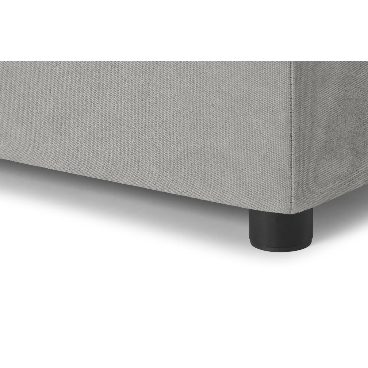 Bahra Ottoman Storage Bench, Washed Grey Cotton – image 7