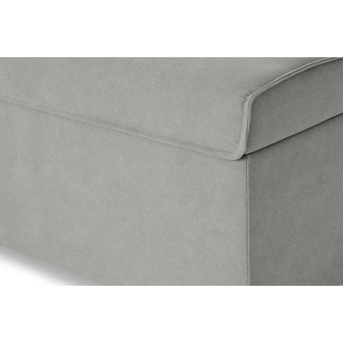 Bahra Ottoman Storage Bench, Washed Grey Cotton – image 8
