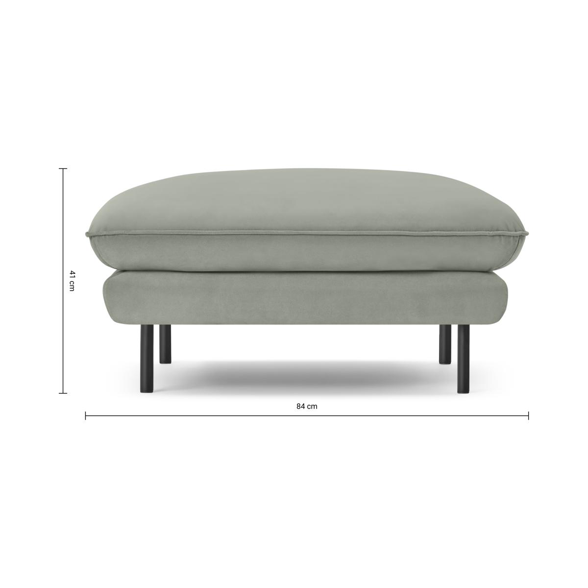 Analia Soft Filled Pillow Top Ottoman, Pale Sage Recycled Velvet – image 3