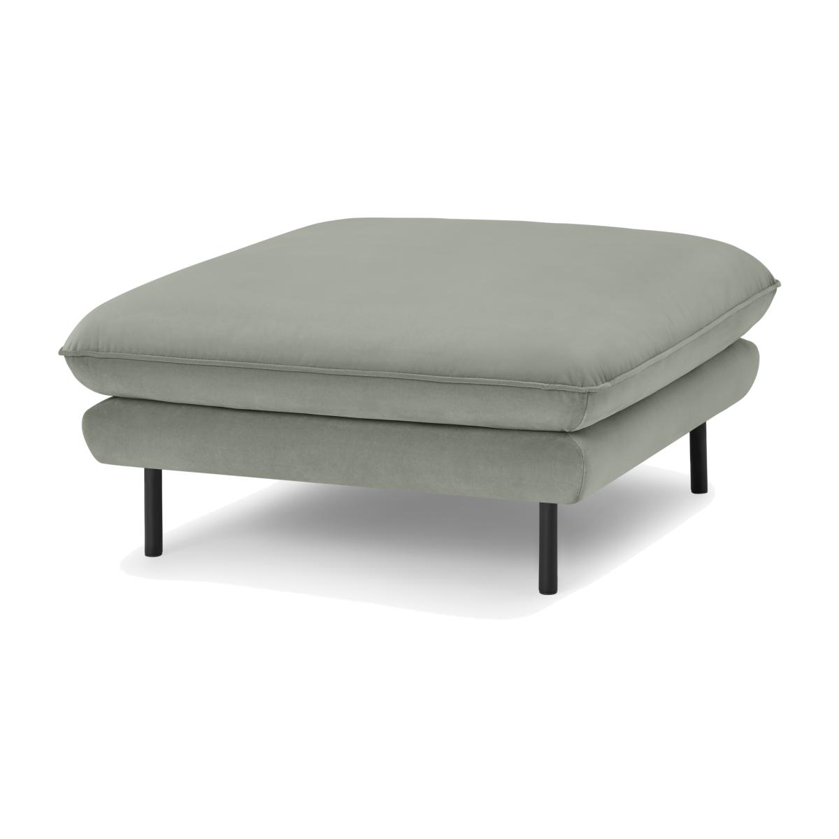 Analia Soft Filled Pillow Top Ottoman, Pale Sage Recycled Velvet – image 1