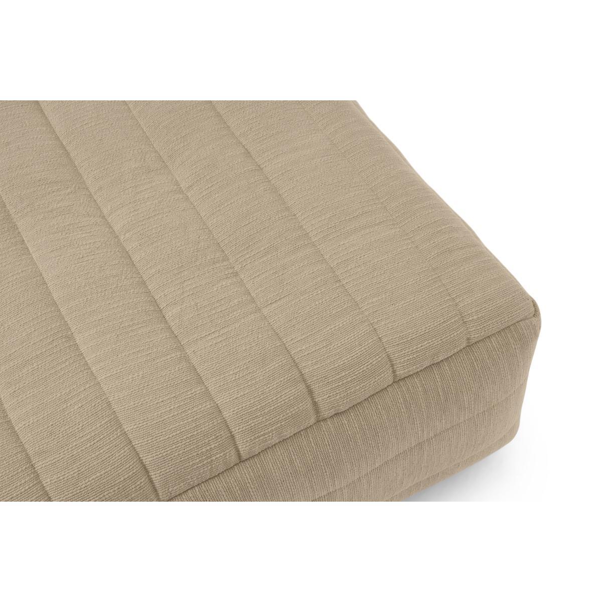 Gus Quilted Modular Floor Cushion, Oatmeal Cotton Slub – image 7