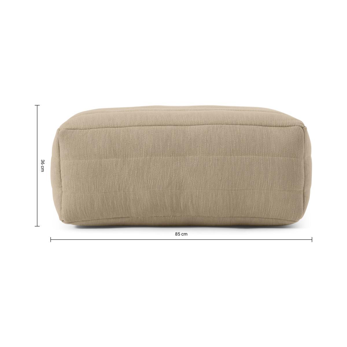 Gus Quilted Modular Floor Cushion, Oatmeal Cotton Slub – image 9