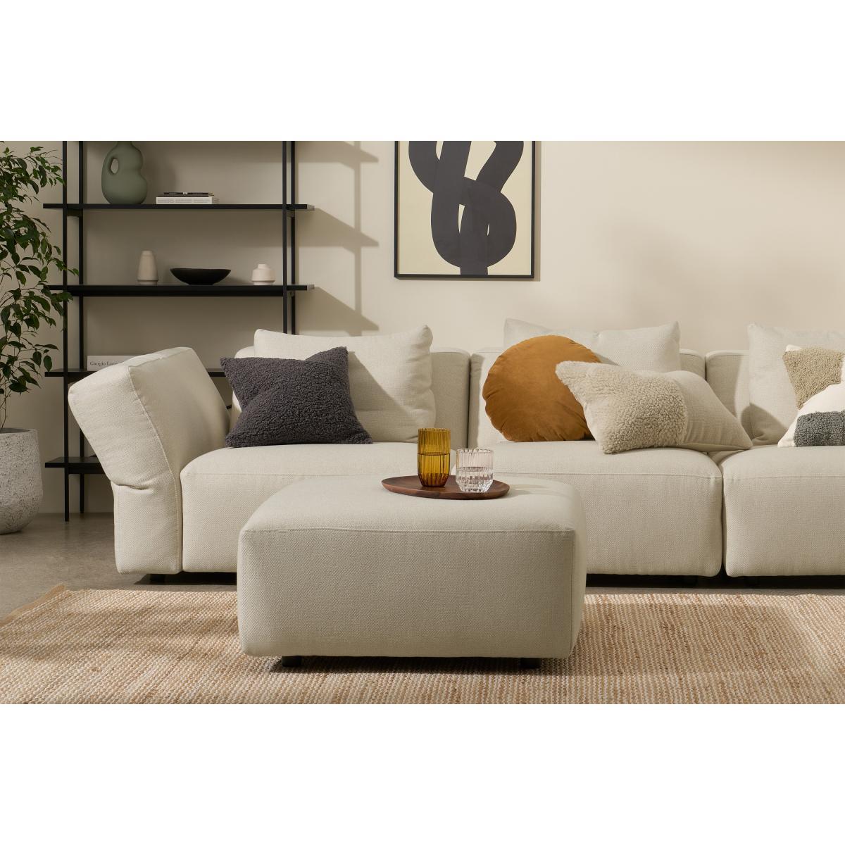 Jacklin Footstool, Natural Recycled Weave – image 3