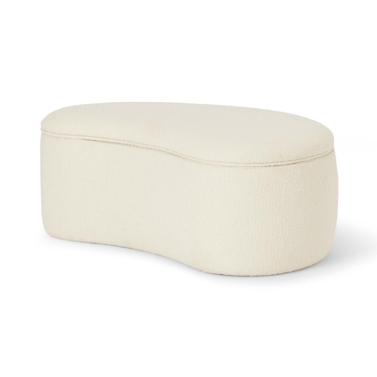 Kooper Storage Pouffe, White Boucle – image 2