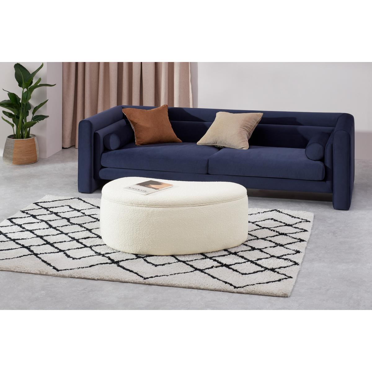 Kooper Storage Pouffe, White Boucle – image 3