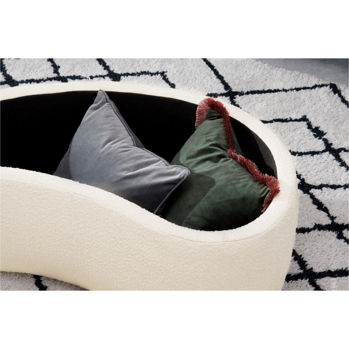 Kooper Storage Pouffe, White Boucle – image 4
