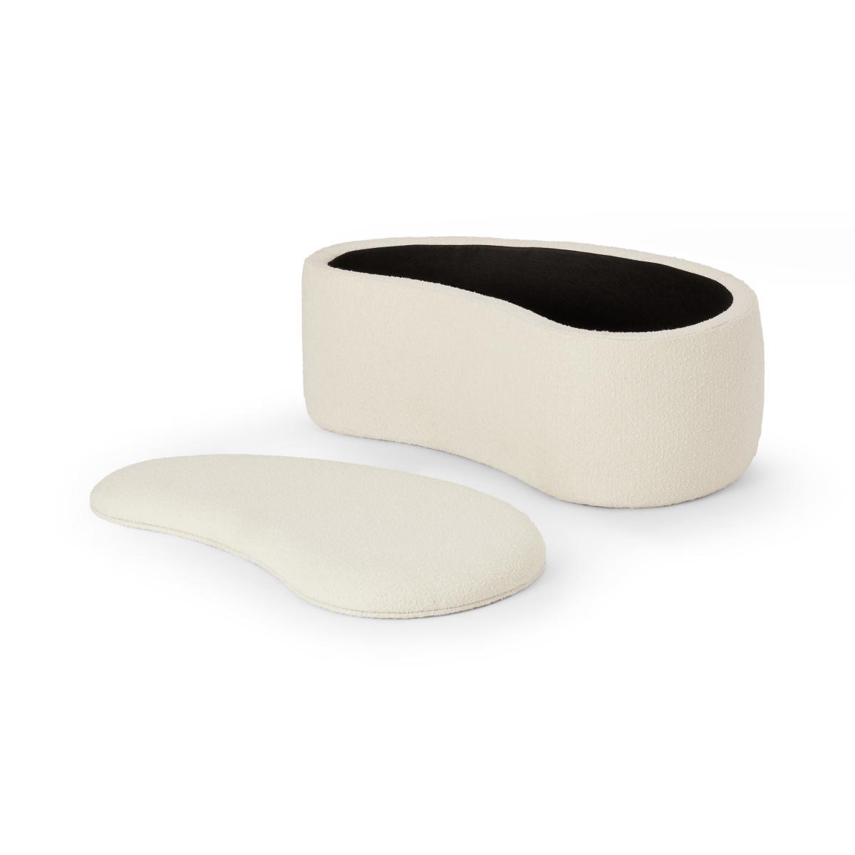 Kooper Storage Pouffe, White Boucle – image 5