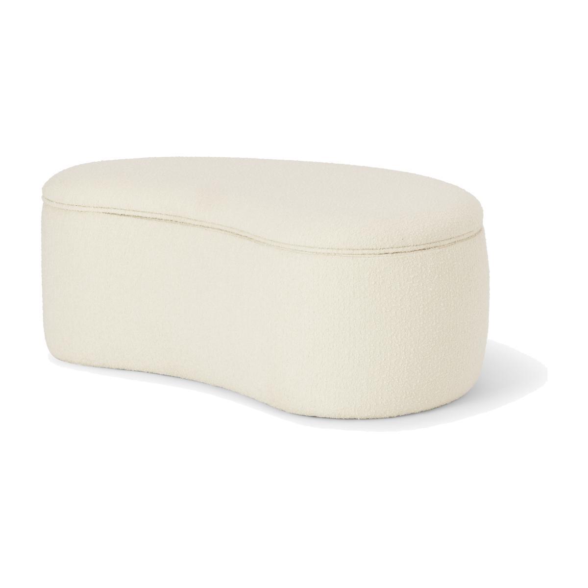 Kooper Storage Pouffe, White Boucle – image 1
