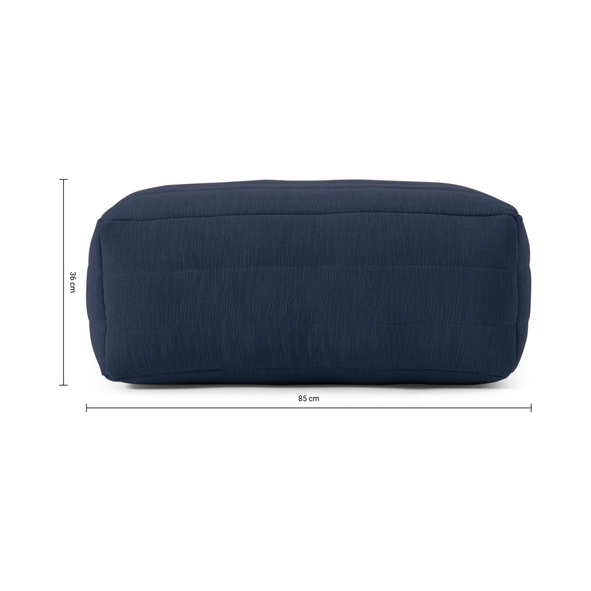 Gus Quilted Modular Floor Cushion, Navy Cotton Slub – image 9