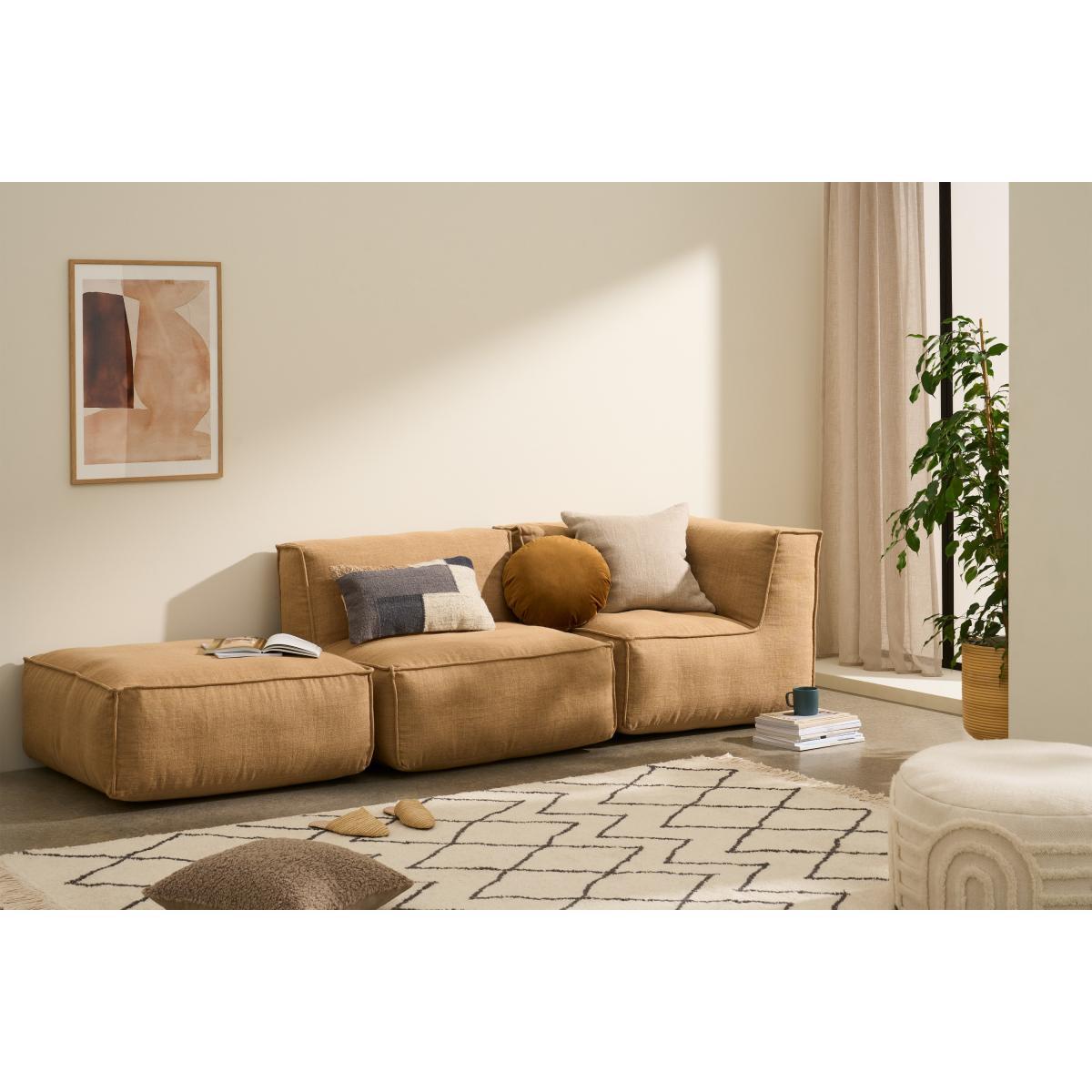 Thalia Modular Corner Bean Seat, Jute – image 4