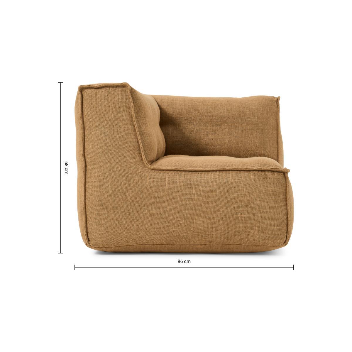 Thalia Modular Corner Bean Seat, Jute – image 9