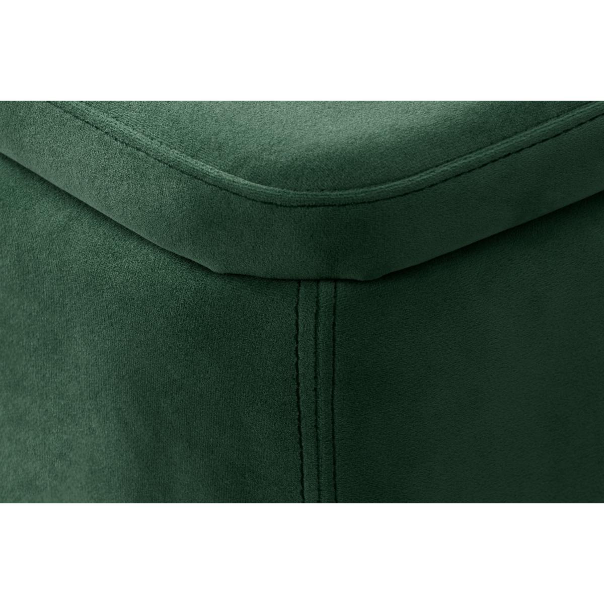 Asare 110cm Upholstered Ottoman Storage Bench, Pine Green and Brass – image 9