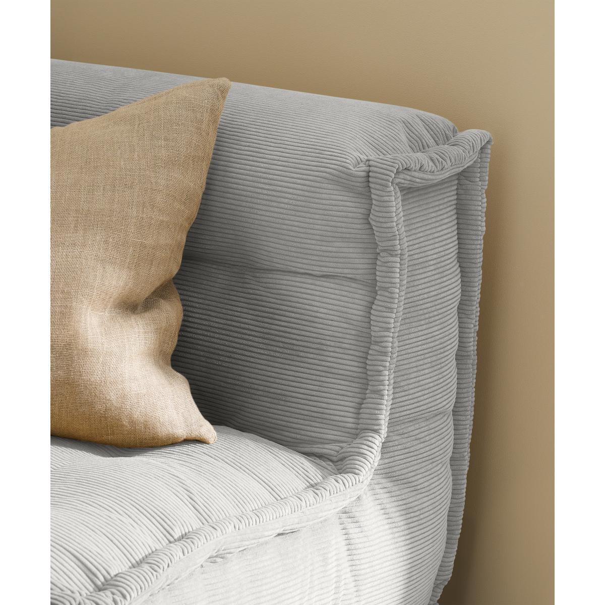 Sully Modular Floor Cushion, Stone Grey Corduroy Velvet – image 4