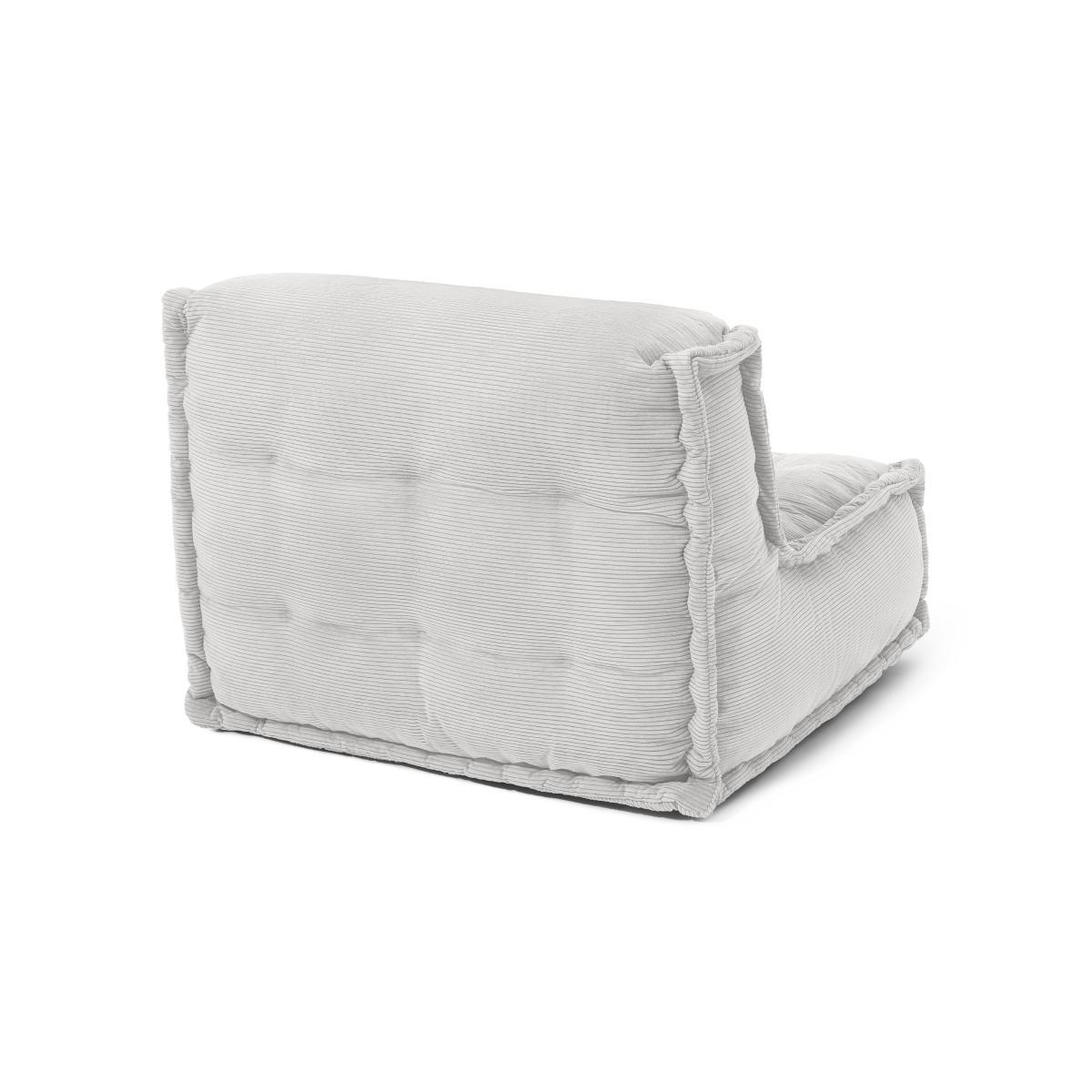 Sully Modular Floor Cushion, Stone Grey Corduroy Velvet – image 5