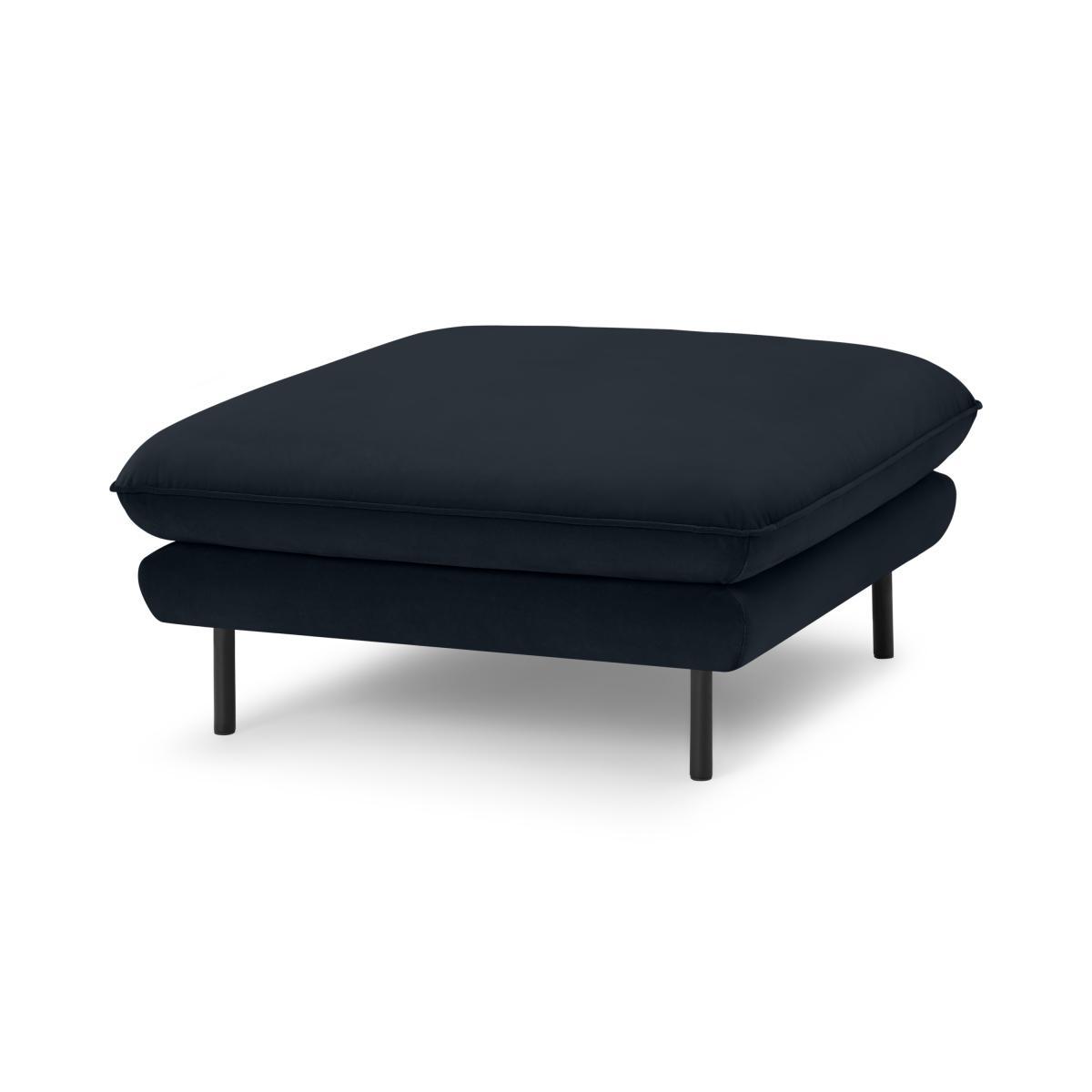 Analia Soft Filled Pillow Top Ottoman, Twilight Blue Velvet – image 3