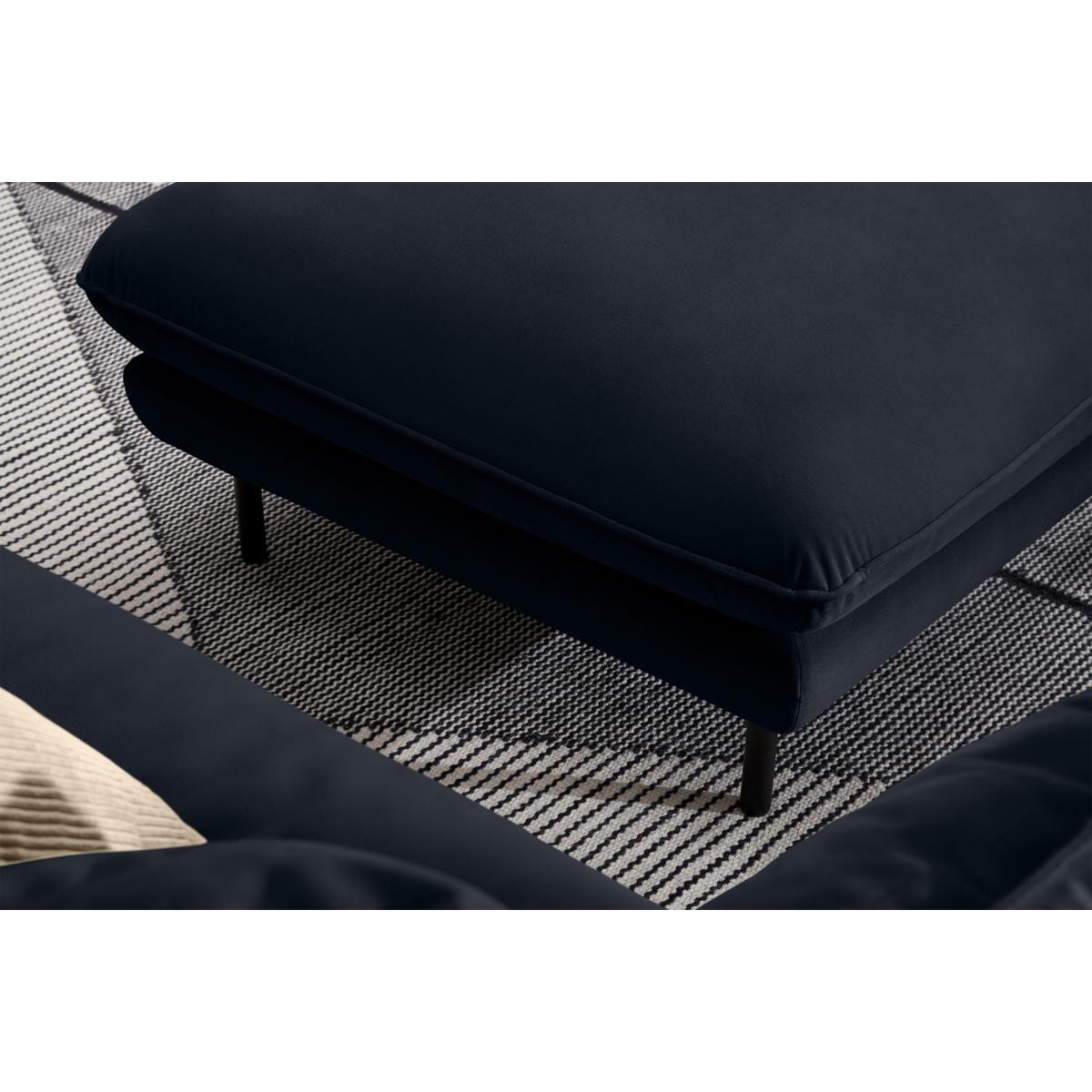 Analia Soft Filled Pillow Top Ottoman, Twilight Blue Velvet – image 5