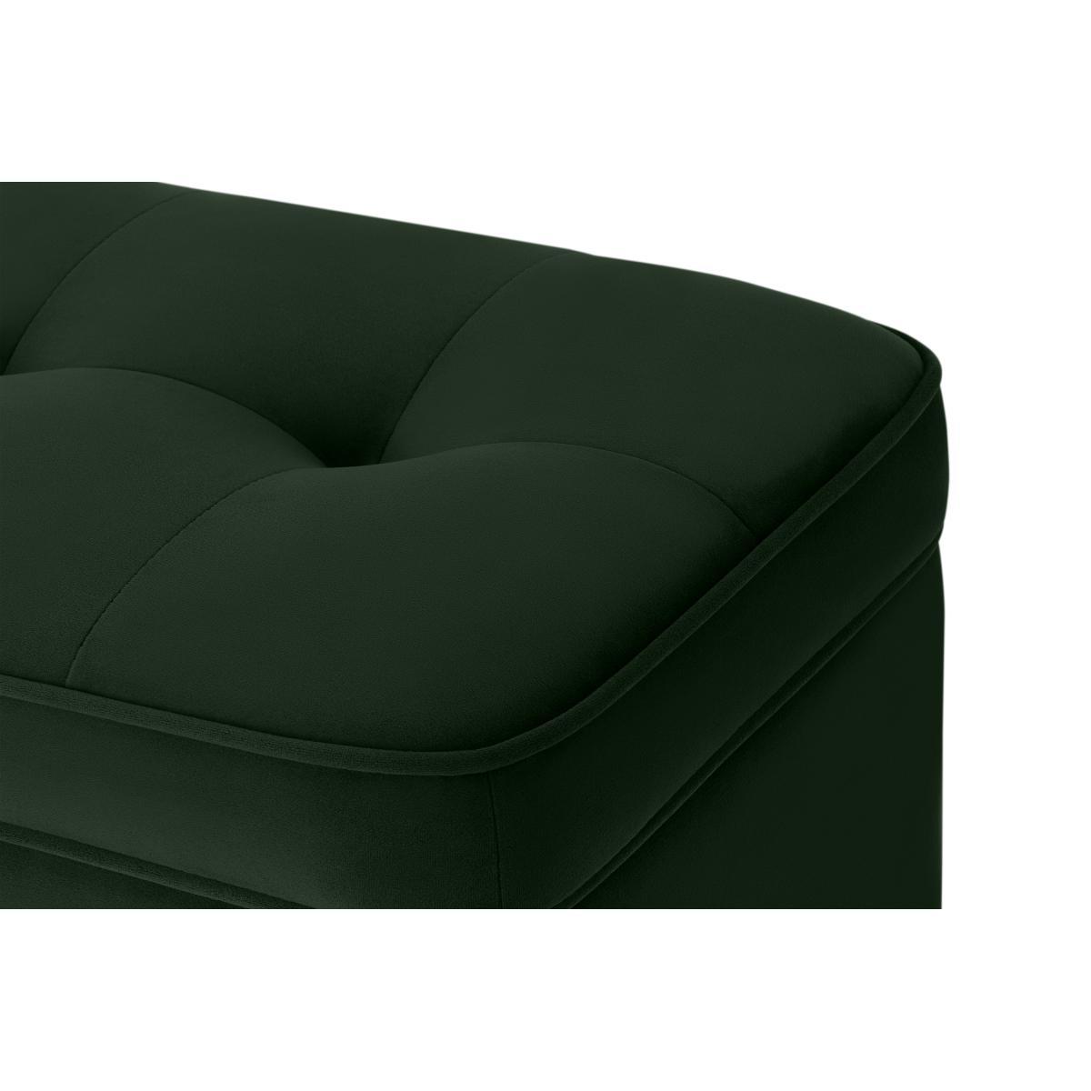 Lavelle Ottoman Bench with Walnut Stain Plinth, Laurel Green Velvet – image 8