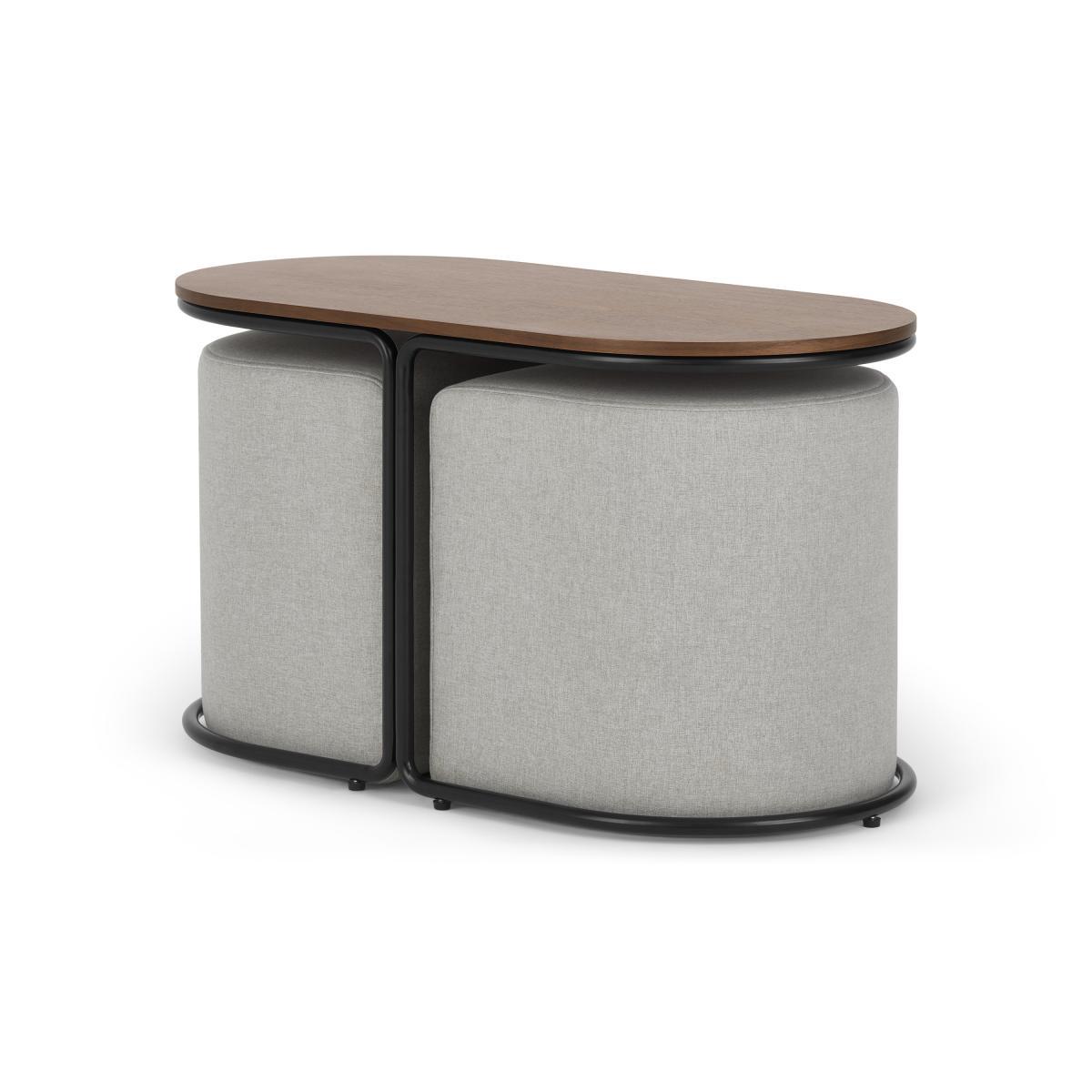 Marade Table + Ottoman Set, Hail Grey – image 3