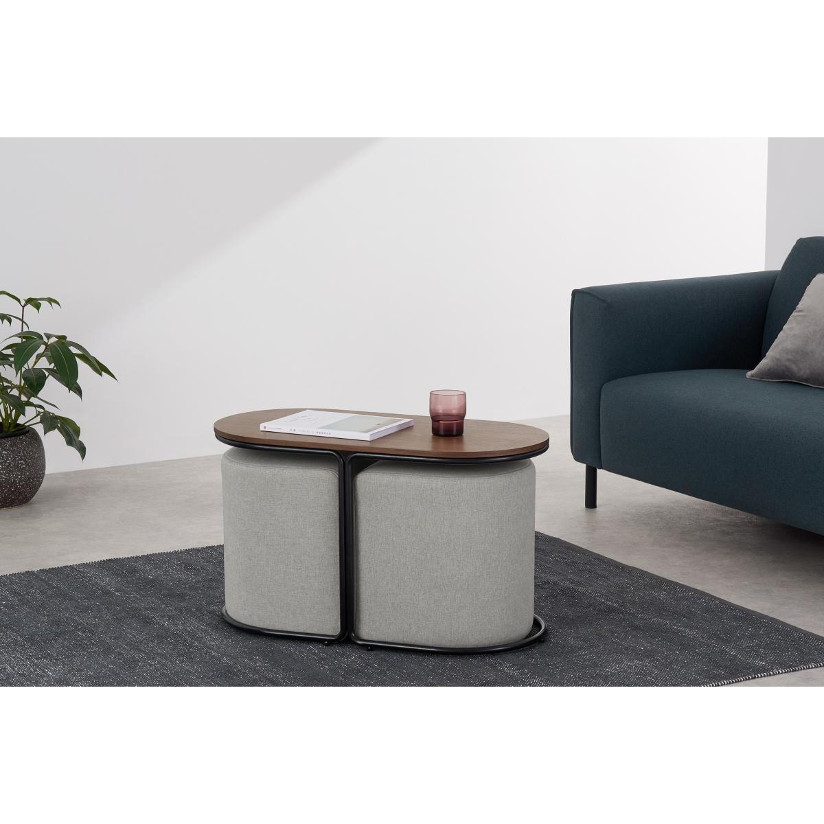 Marade Table + Ottoman Set, Hail Grey – image 4