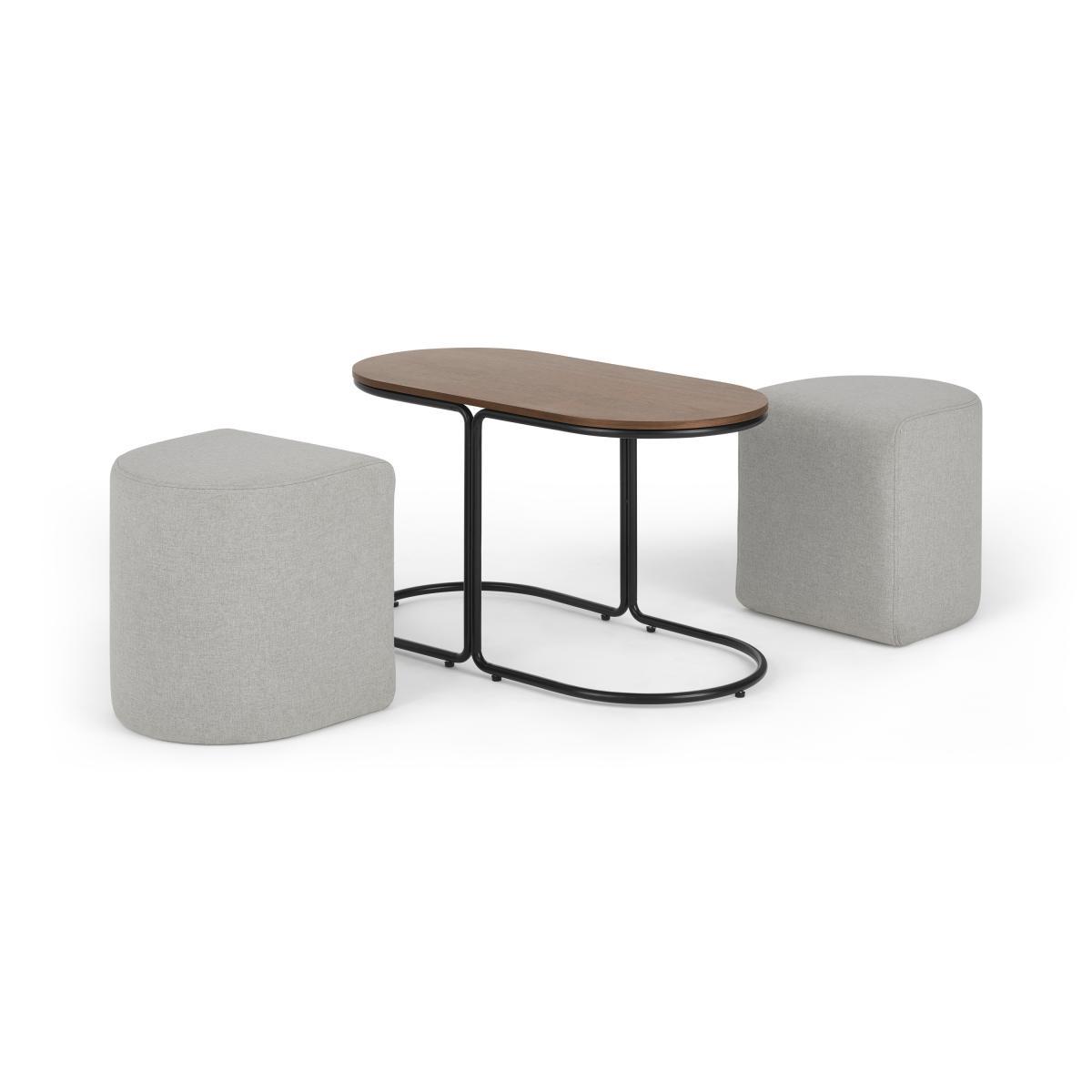 Marade Table + Ottoman Set, Hail Grey – image 6