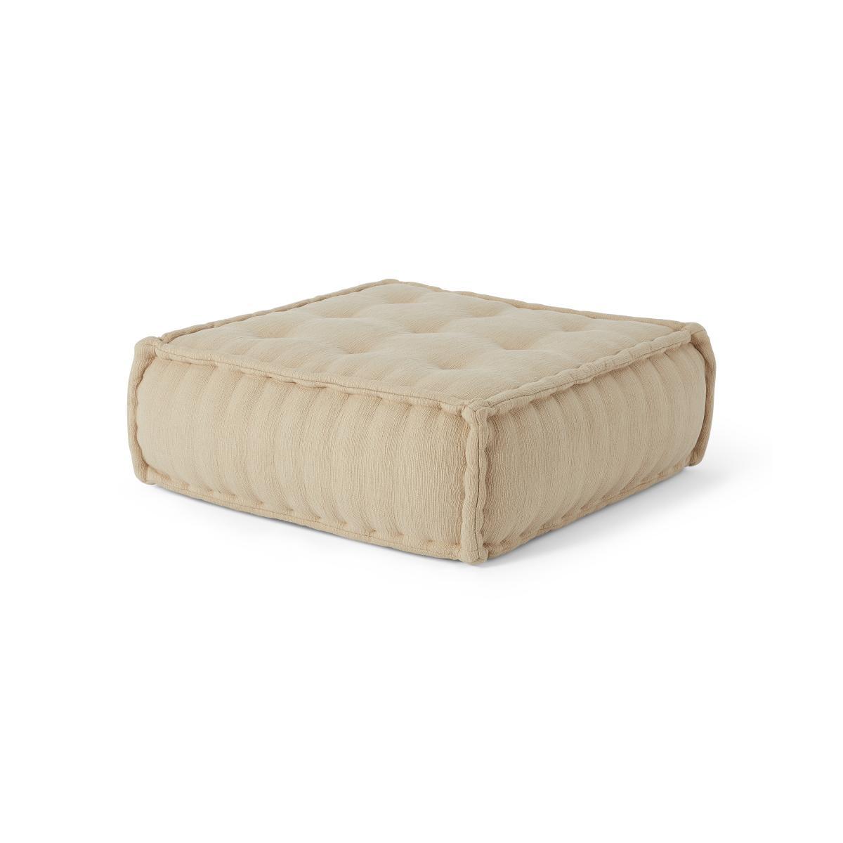 Sully Large Floor Cushion, Oatmeal Cotton Slub – image 2