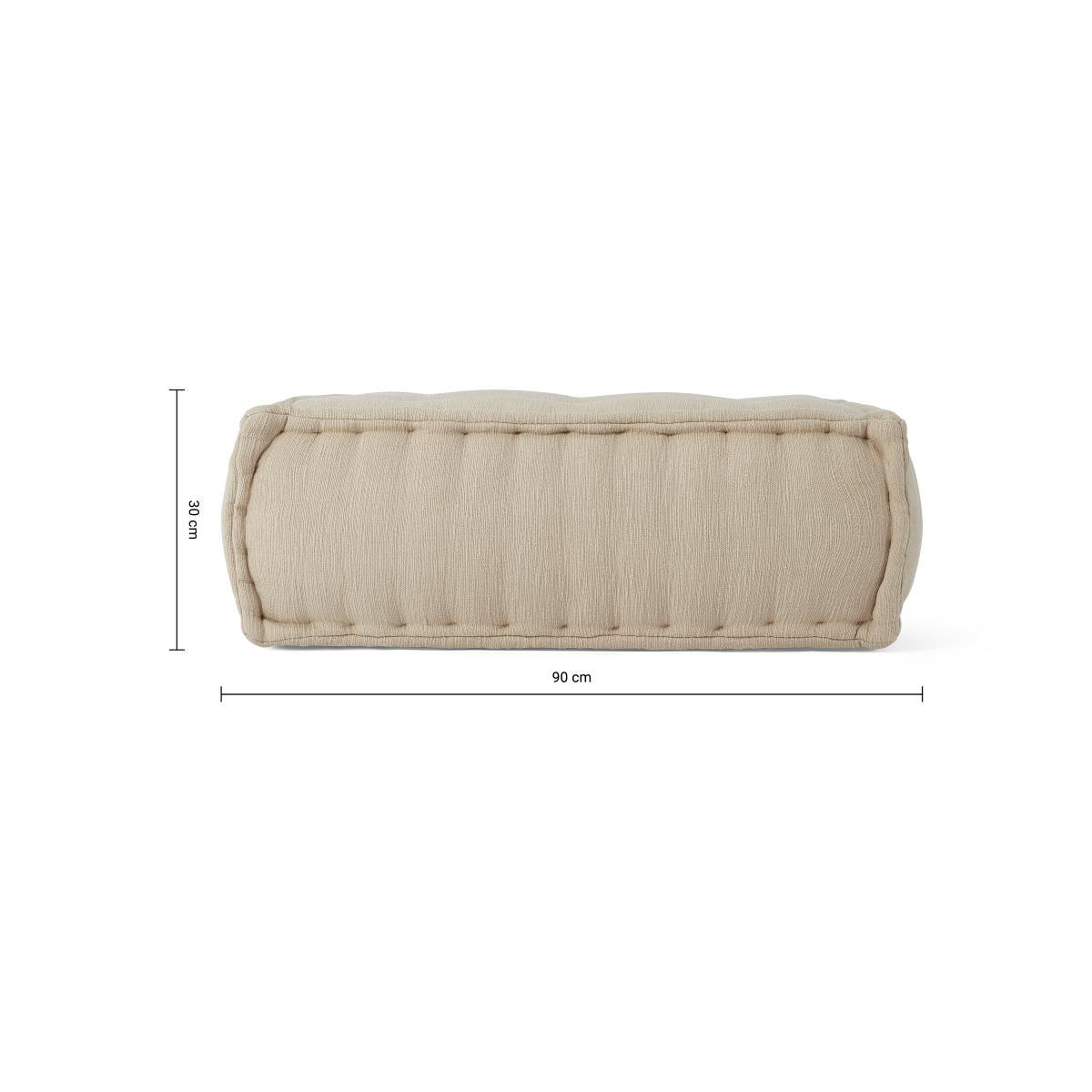 Sully Large Floor Cushion, Oatmeal Cotton Slub – image 7