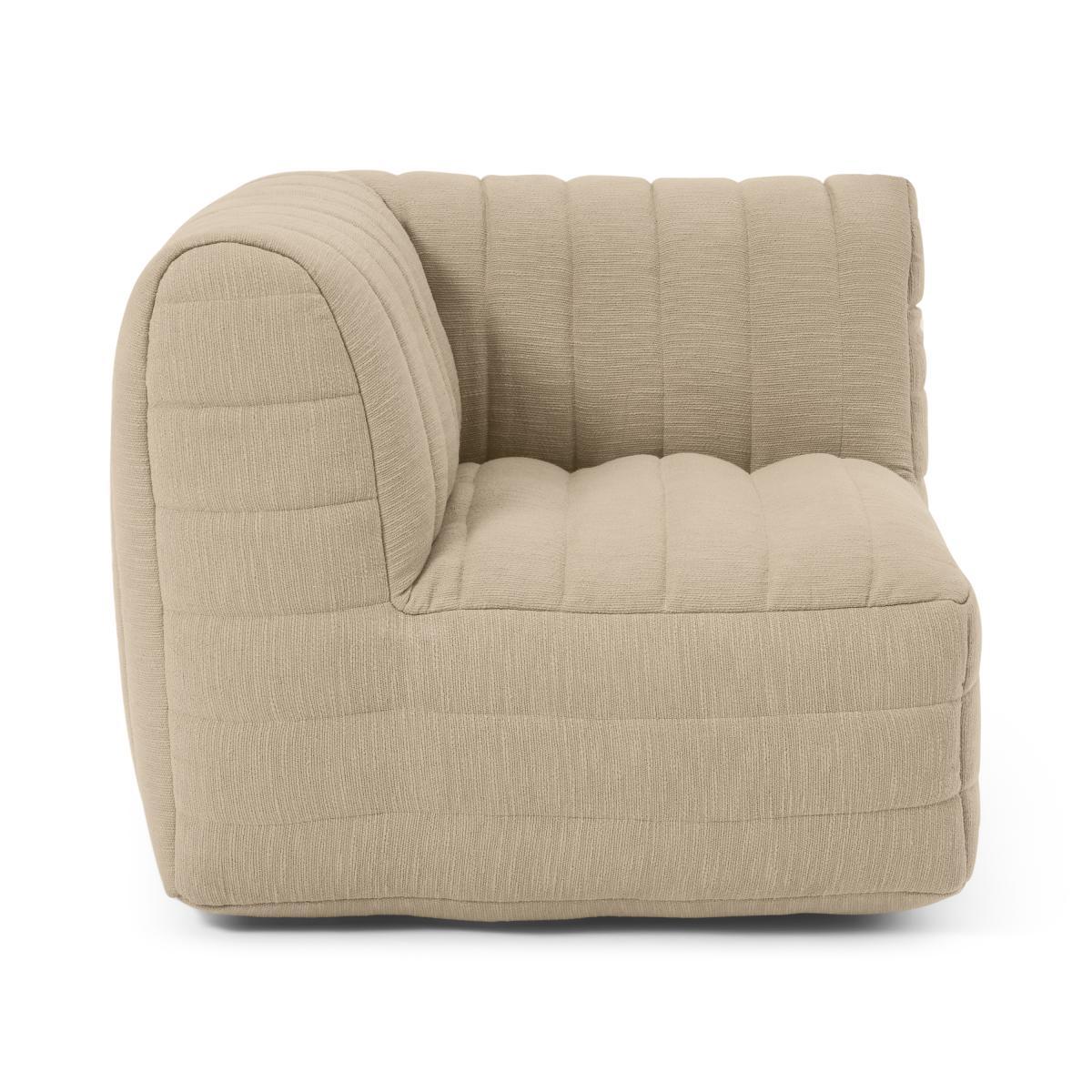 Gus Quilted Modular Corner Bean Seat, Oatmeal Cotton Slub – image 2