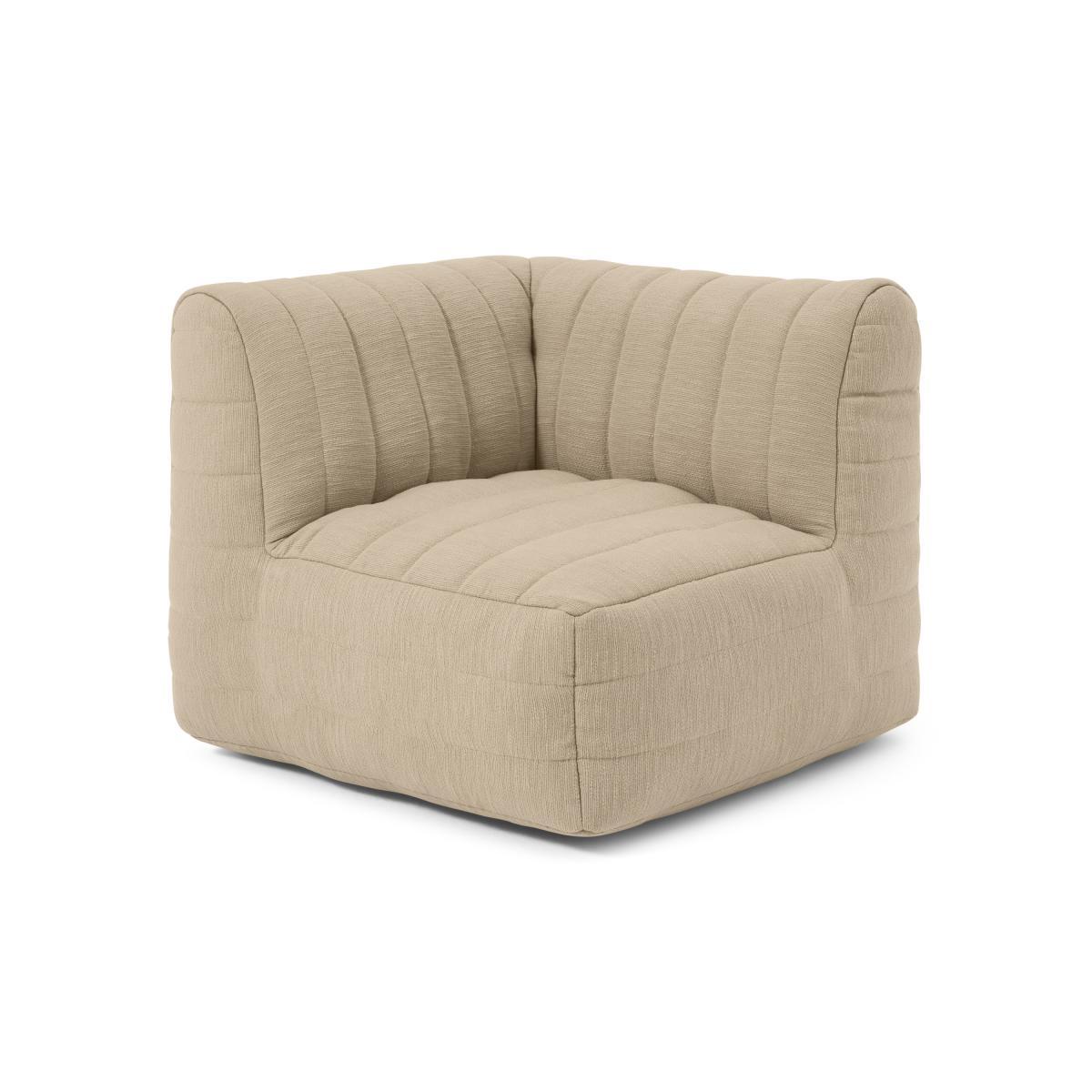Gus Quilted Modular Corner Bean Seat, Oatmeal Cotton Slub – image 3