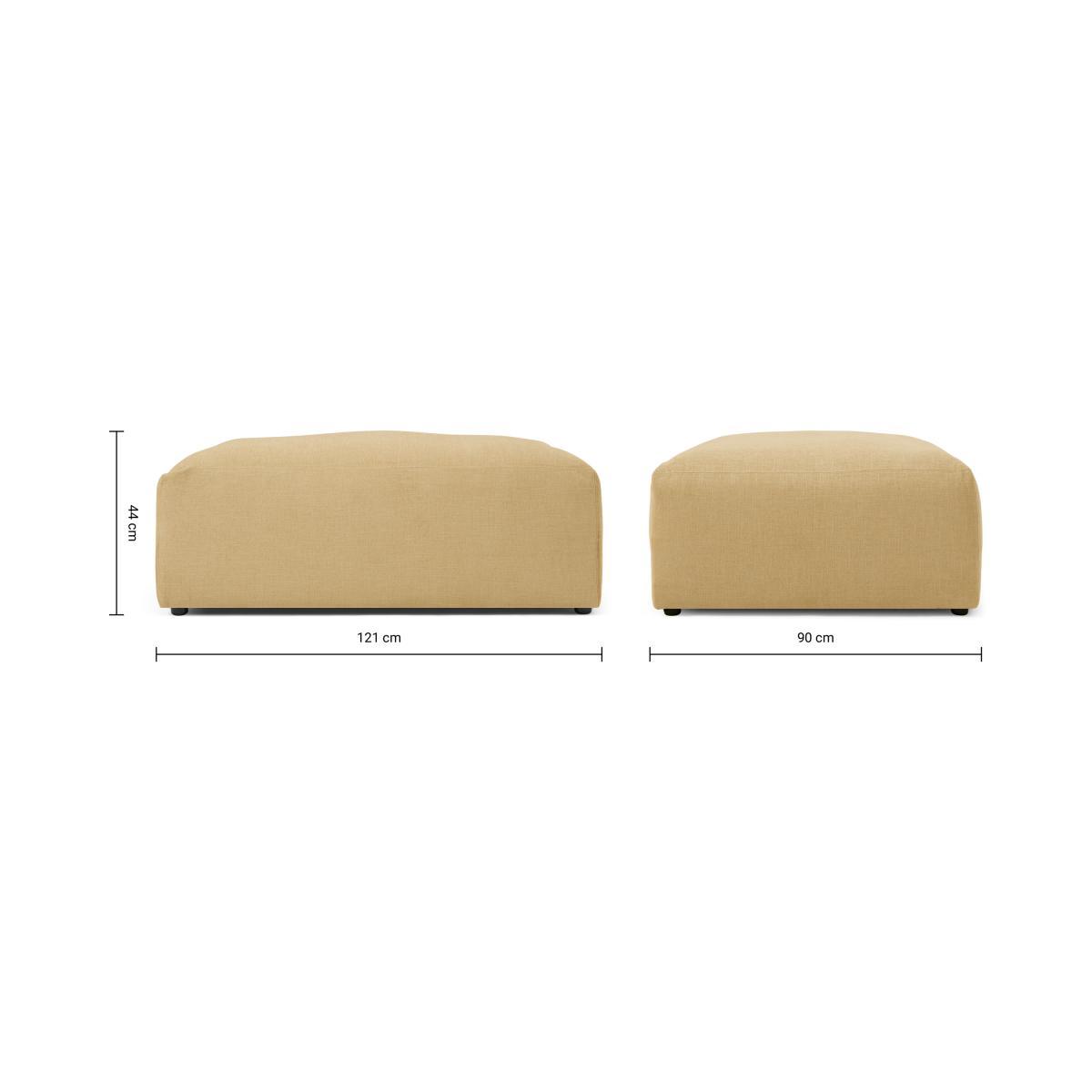 Livienne Footstool, Buttermilk Weave – image 8
