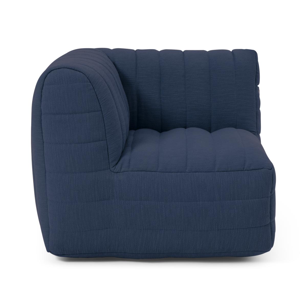 Gus Quilted Corner Modular Bean Seat, Navy Cotton Slub – image 2