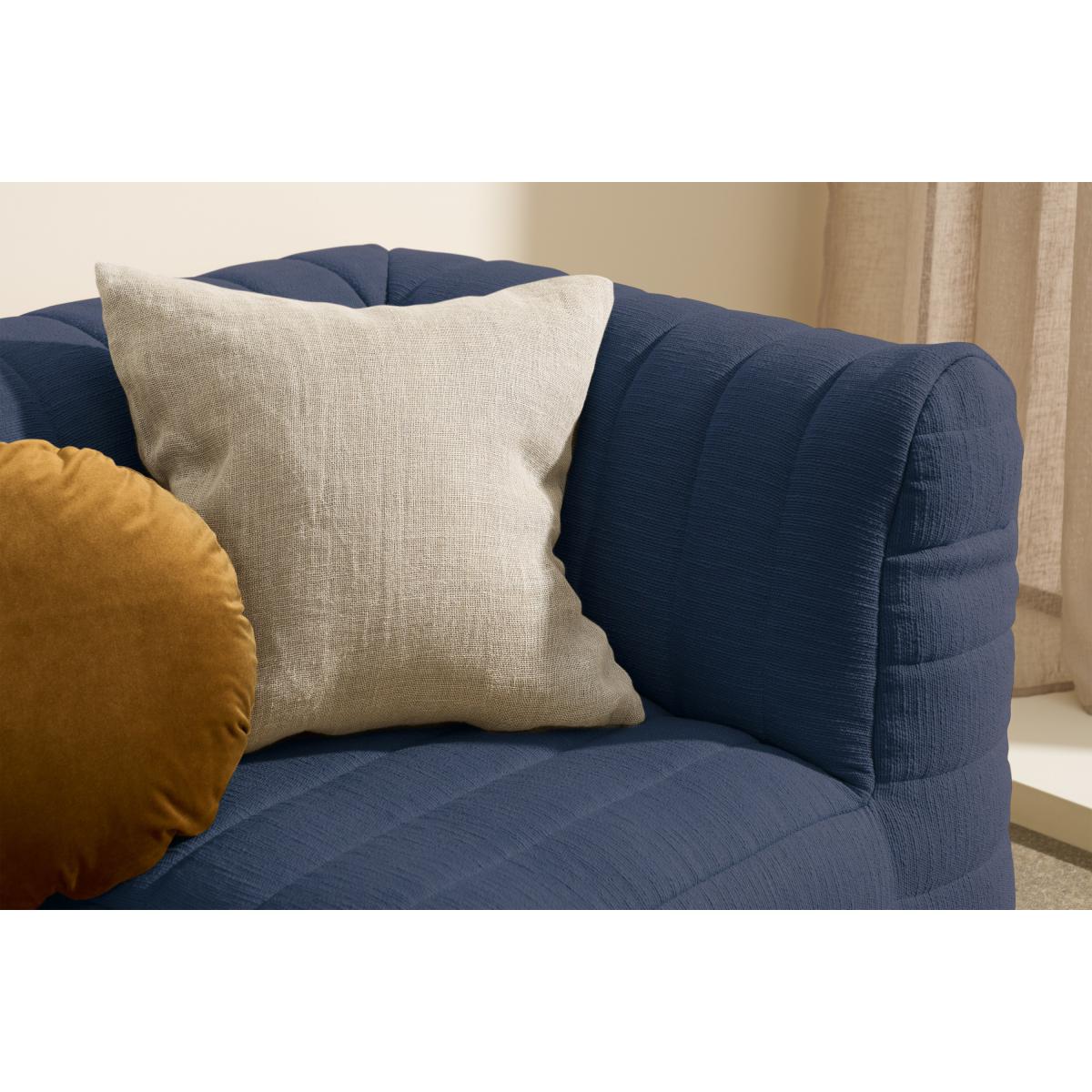 Gus Quilted Corner Modular Bean Seat, Navy Cotton Slub – image 5