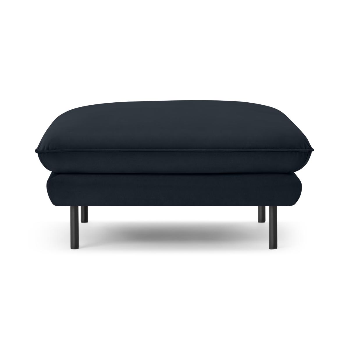 Analia Soft Filled Pillow Top Ottoman, Moonlight Blue Recycled Velvet – image 2