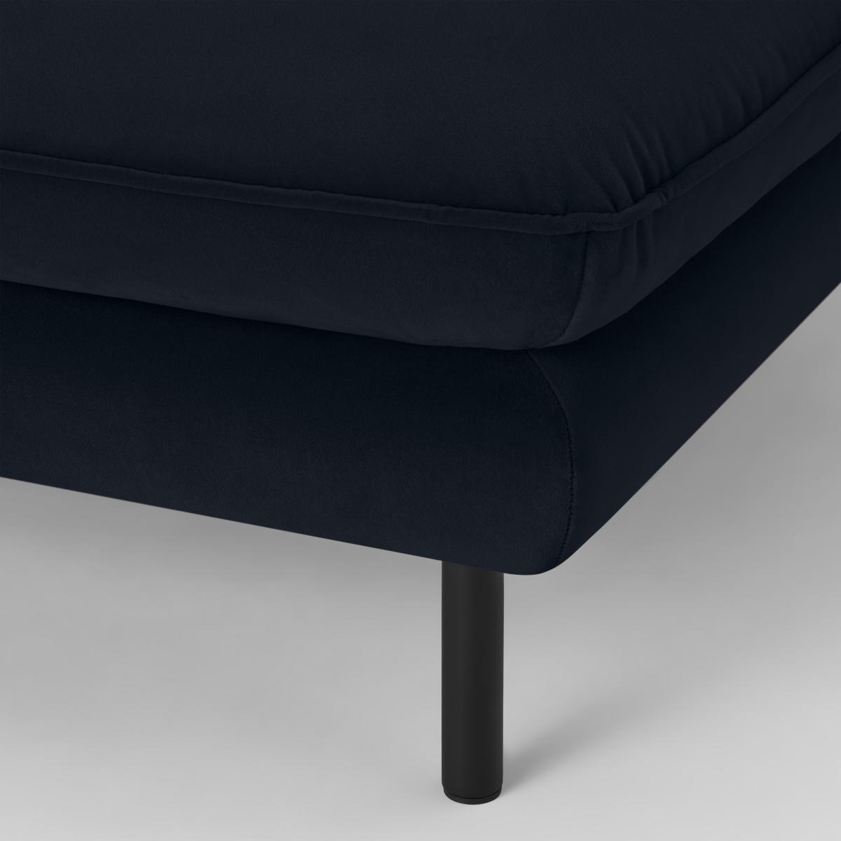Analia Soft Filled Pillow Top Ottoman, Moonlight Blue Recycled Velvet – image 6