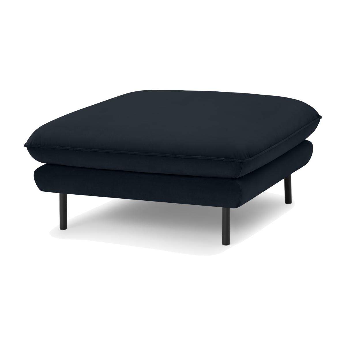 Analia Soft Filled Pillow Top Ottoman, Moonlight Blue Recycled Velvet – image 1