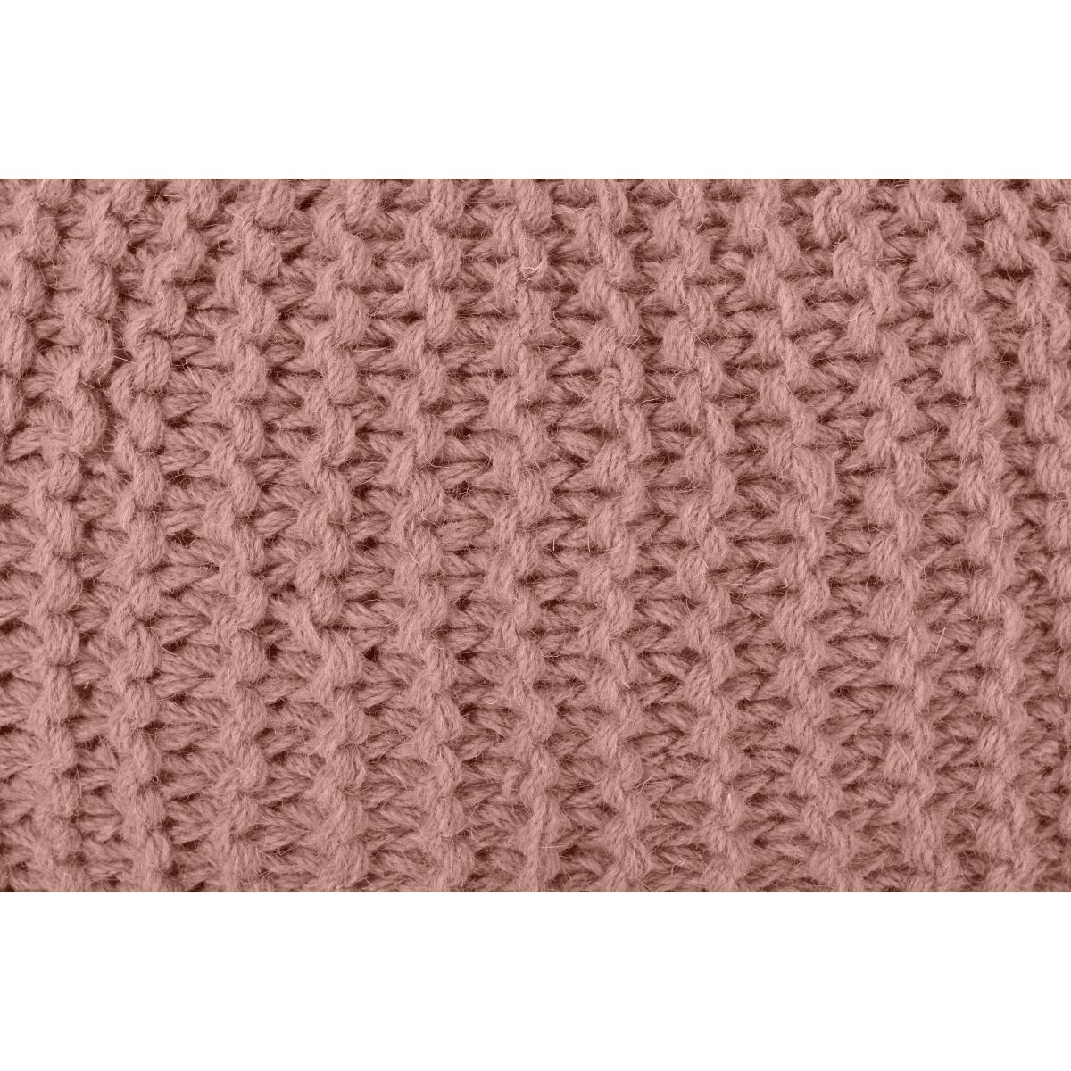 Aki 100% Wool Cocoon Bean Pouffe, Blush Pink – image 8