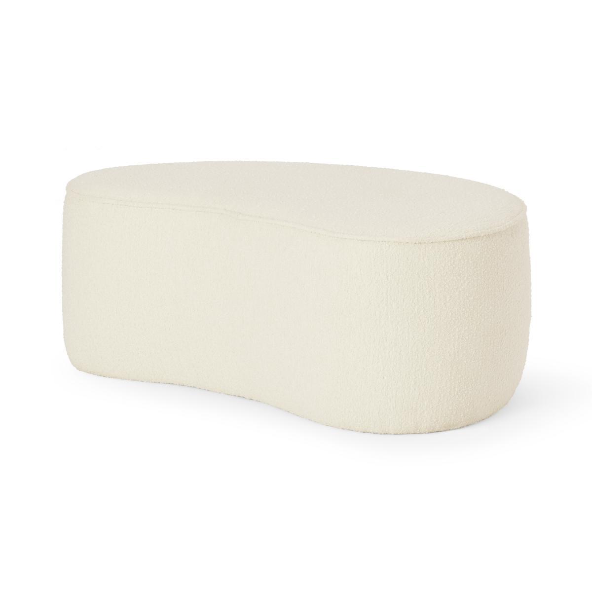 Kooper Pouffe, White Wash Boucle – image 2